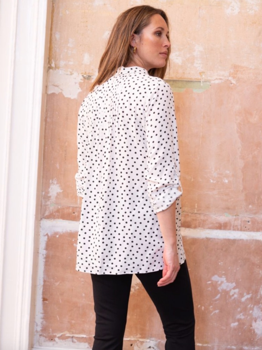 (35) NEW Seraphine Dotty Woven Maternity Top 6 - Picture 4 of 17